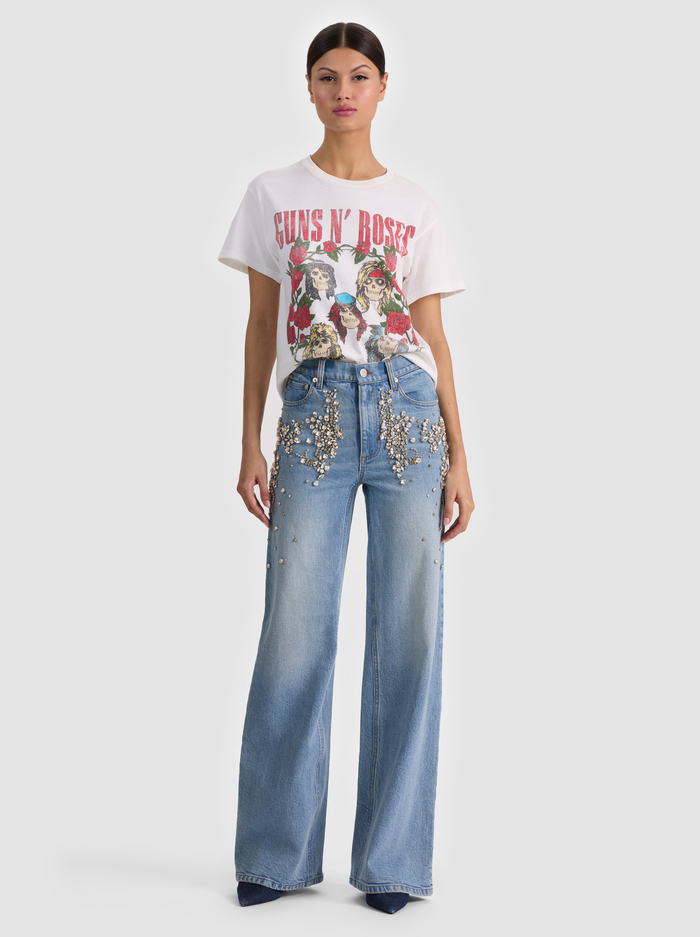 CHIC EMBELLISHED JEAN - CELINE VINTAGE image 1 - ALICE + OLIVIA