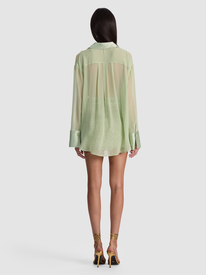 FINELY OVERSIZED UTILITY SHIRT - LIGHT SAGE image 2 - ALICE + OLIVIA