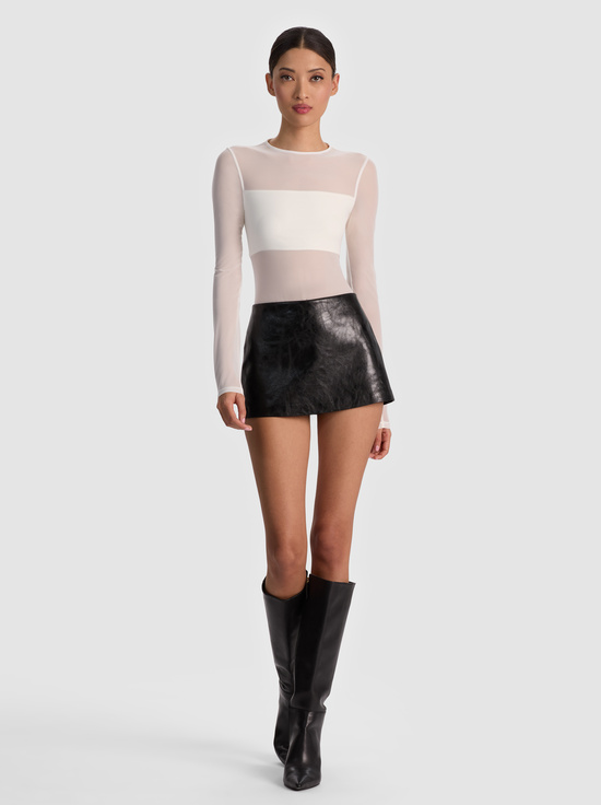 OFF WHITE-BANDEAU LONG SLEEVE BODYSUIT