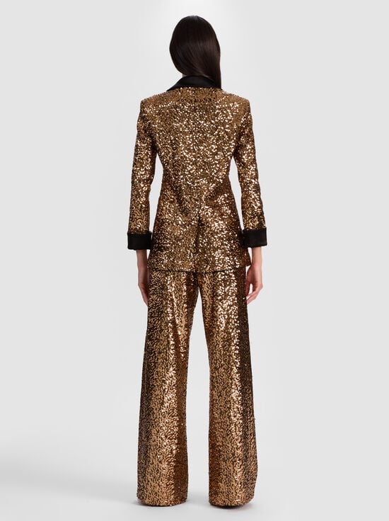 GOLD/BLACK-JUSTIN SEQUIN BLAZER