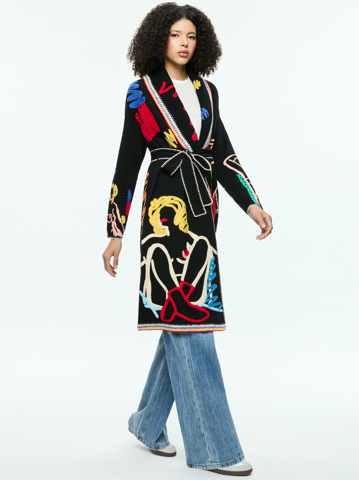A+O X TOM WESSELMANN ASTRID CARDIGAN - NATURAL BEAUTY image 4 - Alice And Olivia