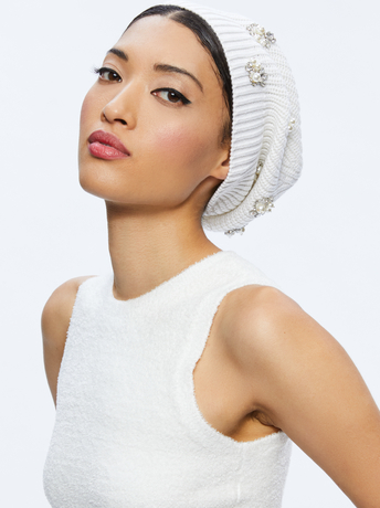ECRU-CHIRA SLOUCHY EMBELLISHED HAT