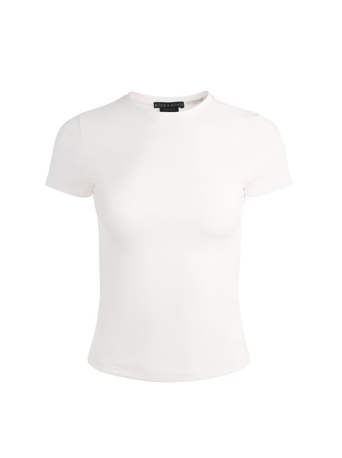 TESS BABY TEE - OFF WHITE image 5 - Alice And Olivia