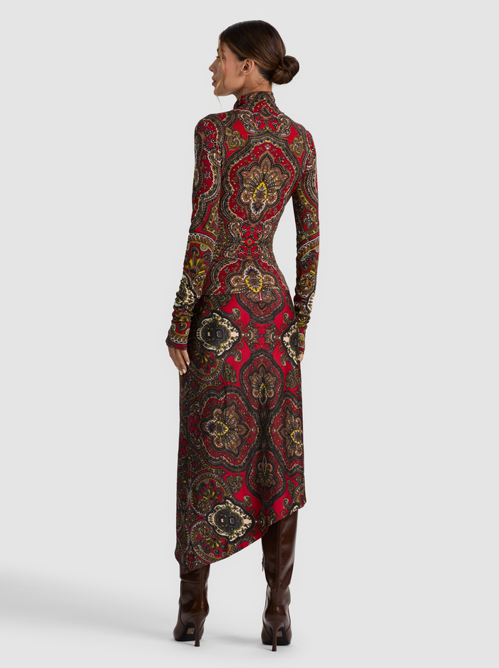 DELAINA TURTLENECK TOP - BON VOYAGE HIBISCUS MULTI image 2 - ALICE + OLIVIA