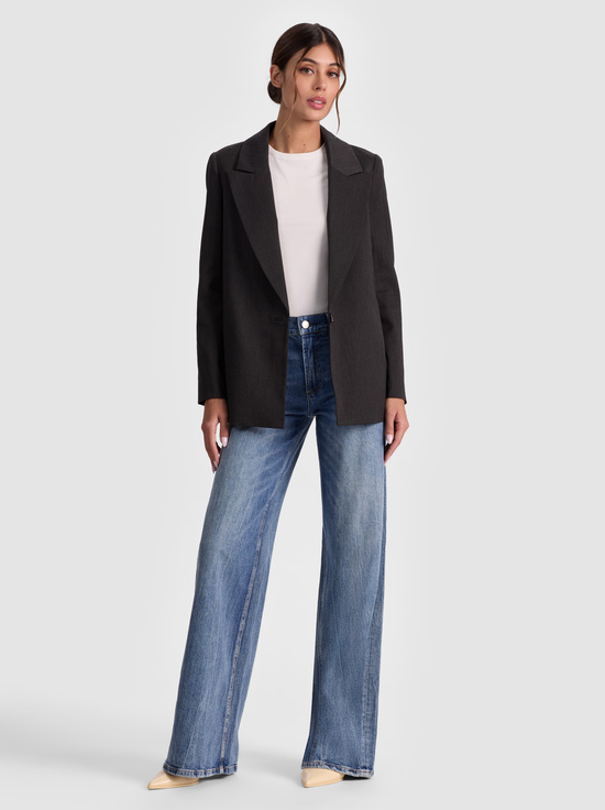 CHARCOAL/BUTTER-JORDAN BLAZER WITH REMOVABLE HOODIE