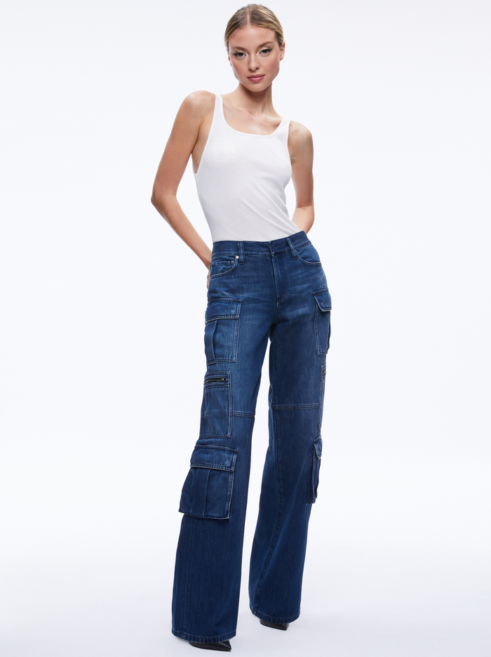 CAY BAGGY CARGO JEANS - LOVE TRAIN image 4 - Alice And Olivia