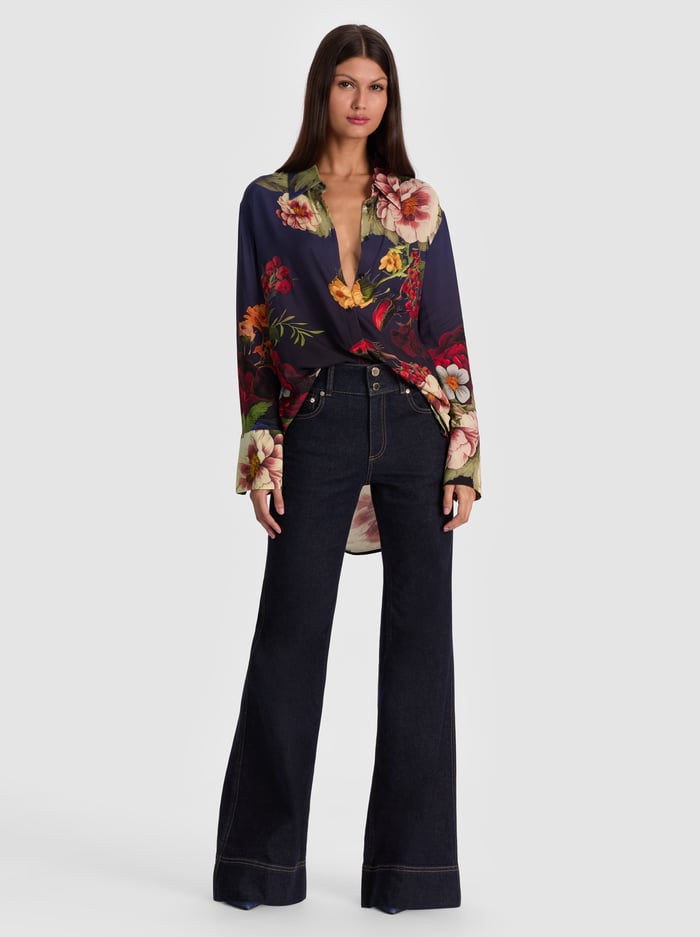 FINELY OVERSIZED BUTTON DOWN - MAGIC GARDEN GRADIENT image 1 - Alice And Olivia