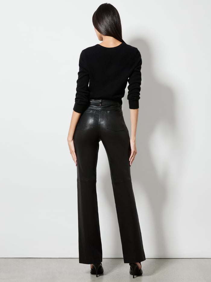 AMAZING LEATHER PANT - BLACK image 2 - Alice And Olivia
