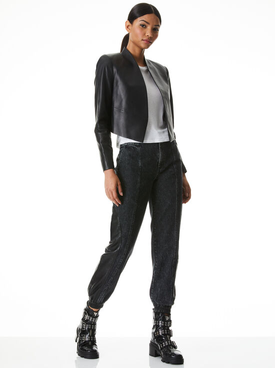 BLACK-HARVEY LEATHER JACKET