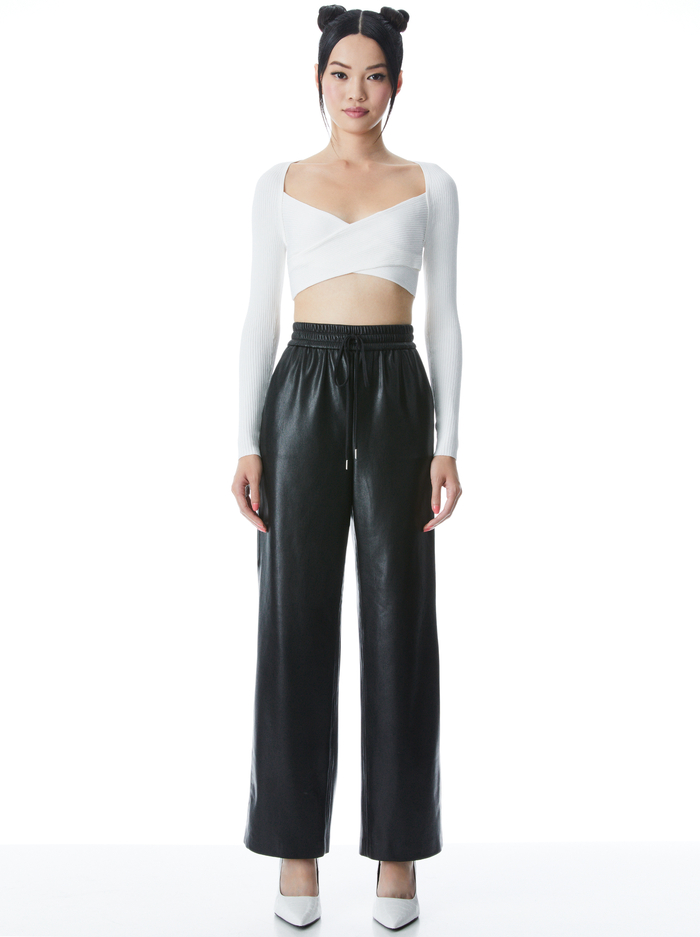 BENNY BAGGY PULL UP PANT - BLACK image 2 - ALICE + OLIVIA