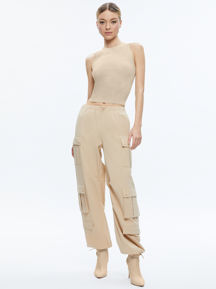 SHARA PARACHUTE CARGO PANT - ALMOND image 1 - Alice And Olivia