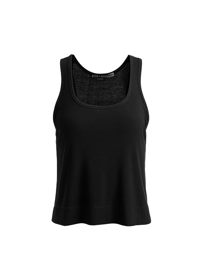 AVRIL BOXY TANK - BLACK image 5 - Alice And Olivia