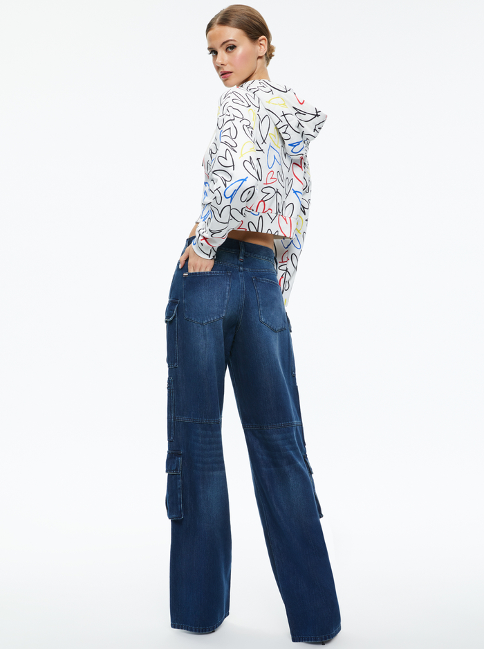 A+O X LELE PONS HEARTS BARRON CROPPED HOODIE - LELE LOVE image 1 - ALICE + OLIVIA