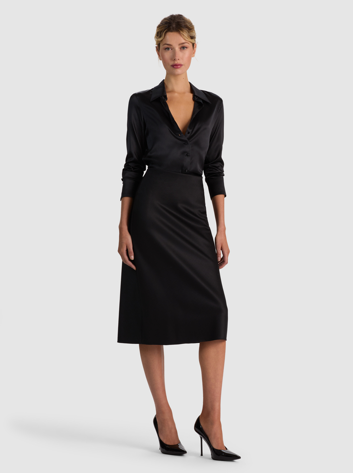 WILLA SILK BLOUSE - BLACK image 4 - ALICE + OLIVIA