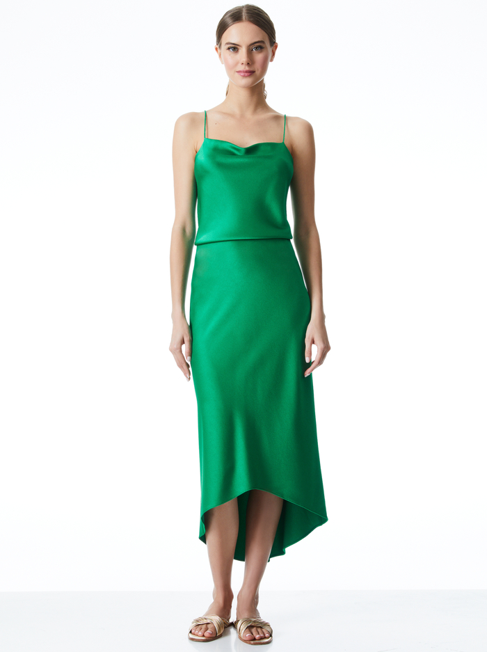 HARMON SLIP TANK - DARK EMERALD image 2 - Alice And Olivia