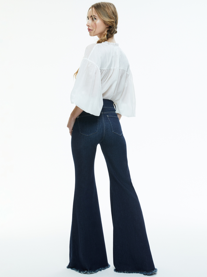 JULIUS VOLUMINOUS BLOUSON SLEEVE BLOUSE - OFF WHITE image 2 - Alice And Olivia