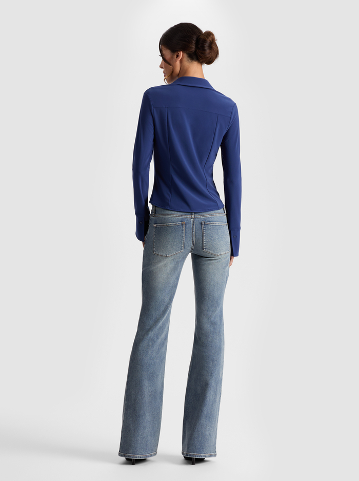 FREYA FITTED TOP - INDIGO image 2 - Alice And Olivia