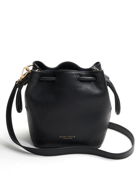 BLACK/OFF WHITE MULTI-STACEFACE BUCKET BAG