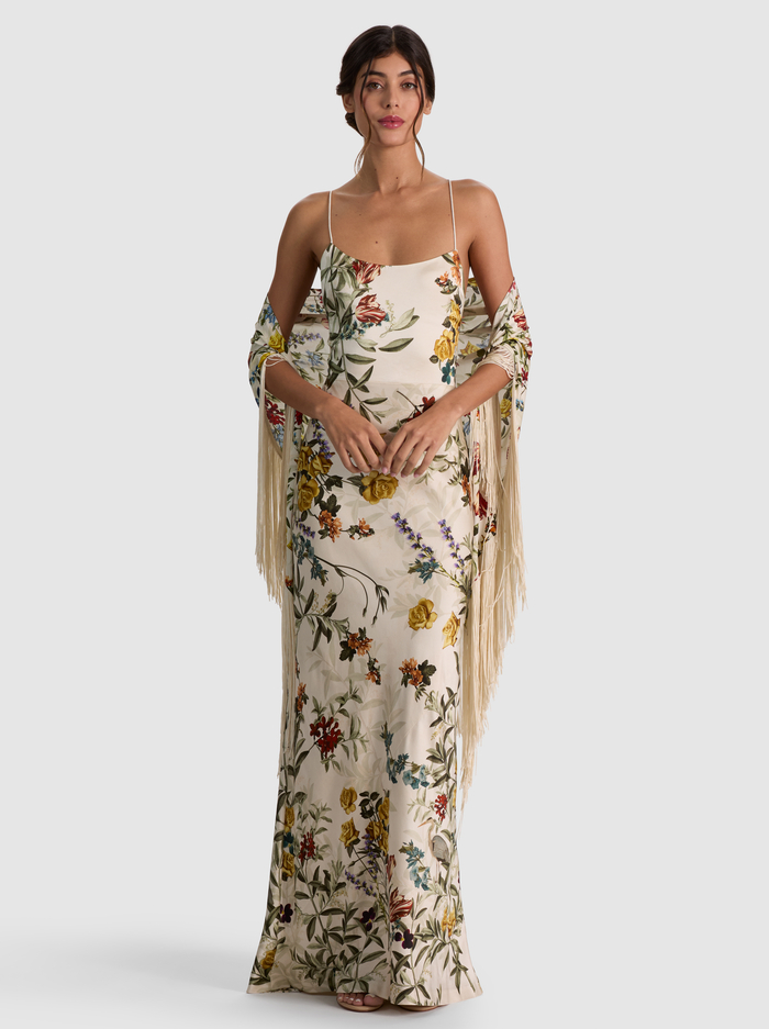 MESHA SHAWL - DESERT SPRIGS VANILLA image 3 - ALICE + OLIVIA