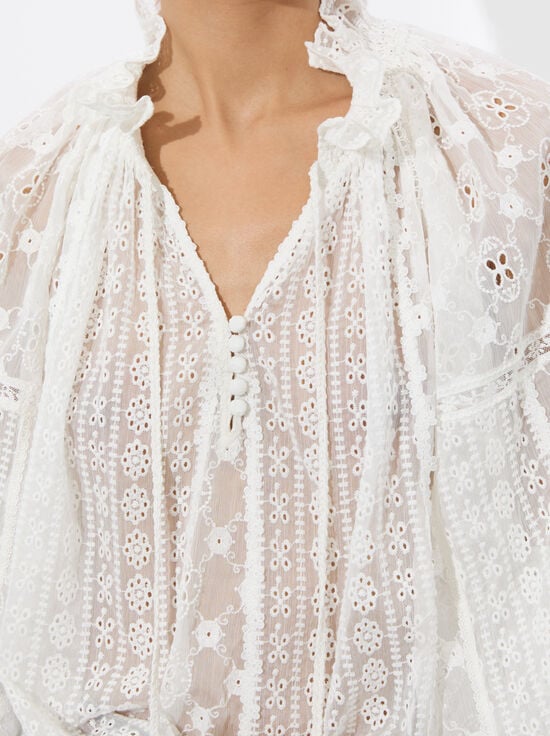 OFF WHITE-NORAH EYELET BLOUSE