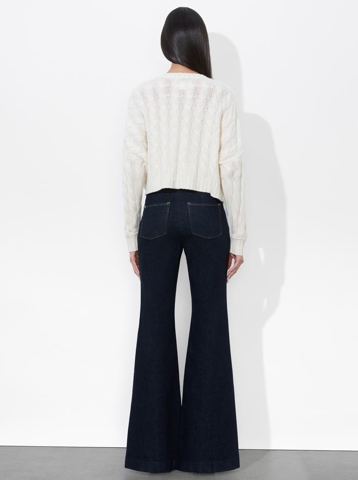 CECILIE CABLEKNIT CARDIGAN - ECRU image 3 - Alice And Olivia