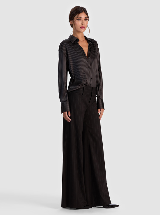 BLACK/OFF WHITE-PERFECT BUTTON DOWN