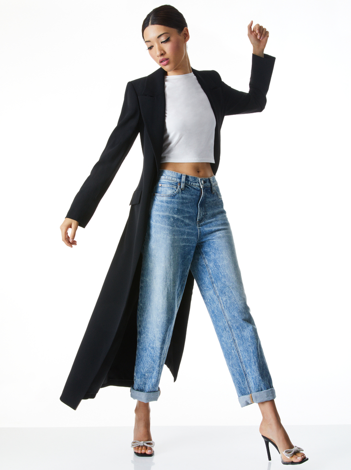 THEO NOTCH COLLAR COAT - BLACK image 4 - Alice And Olivia