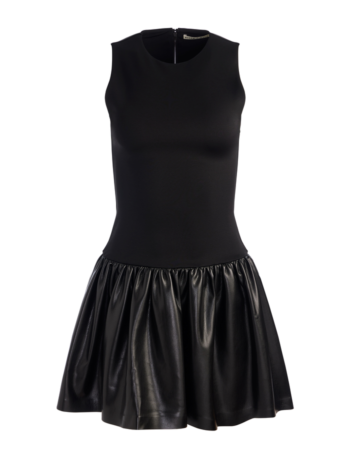 ELLA DROP WAIST MINI DRESS - BLACK image 5 - Alice And Olivia