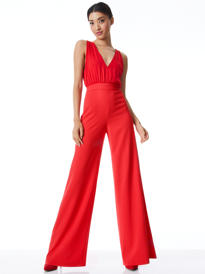 GALE JUMPSUIT - BRIGHT POPPY - Alice And Olivia