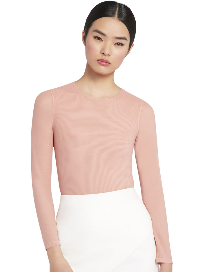 NARA FITTED BODYSUIT - ROSE TAN image 1 - ALICE + OLIVIA