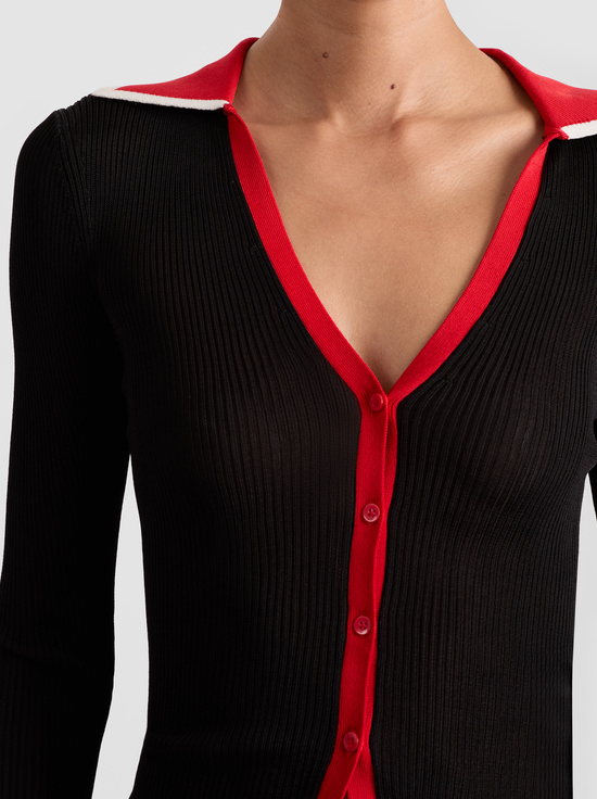 BLACK/MULTI-NEALIE CARDIGAN