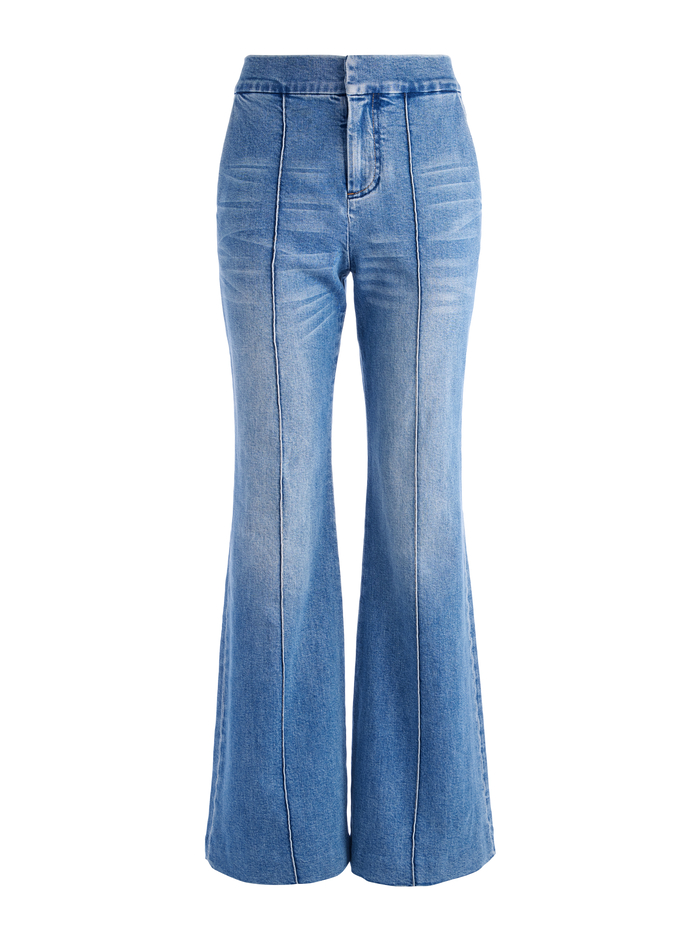 DYLAN HIGH WAISTED WIDE LEG JEAN - BEST INTENTIONS image 5 - Alice And Olivia
