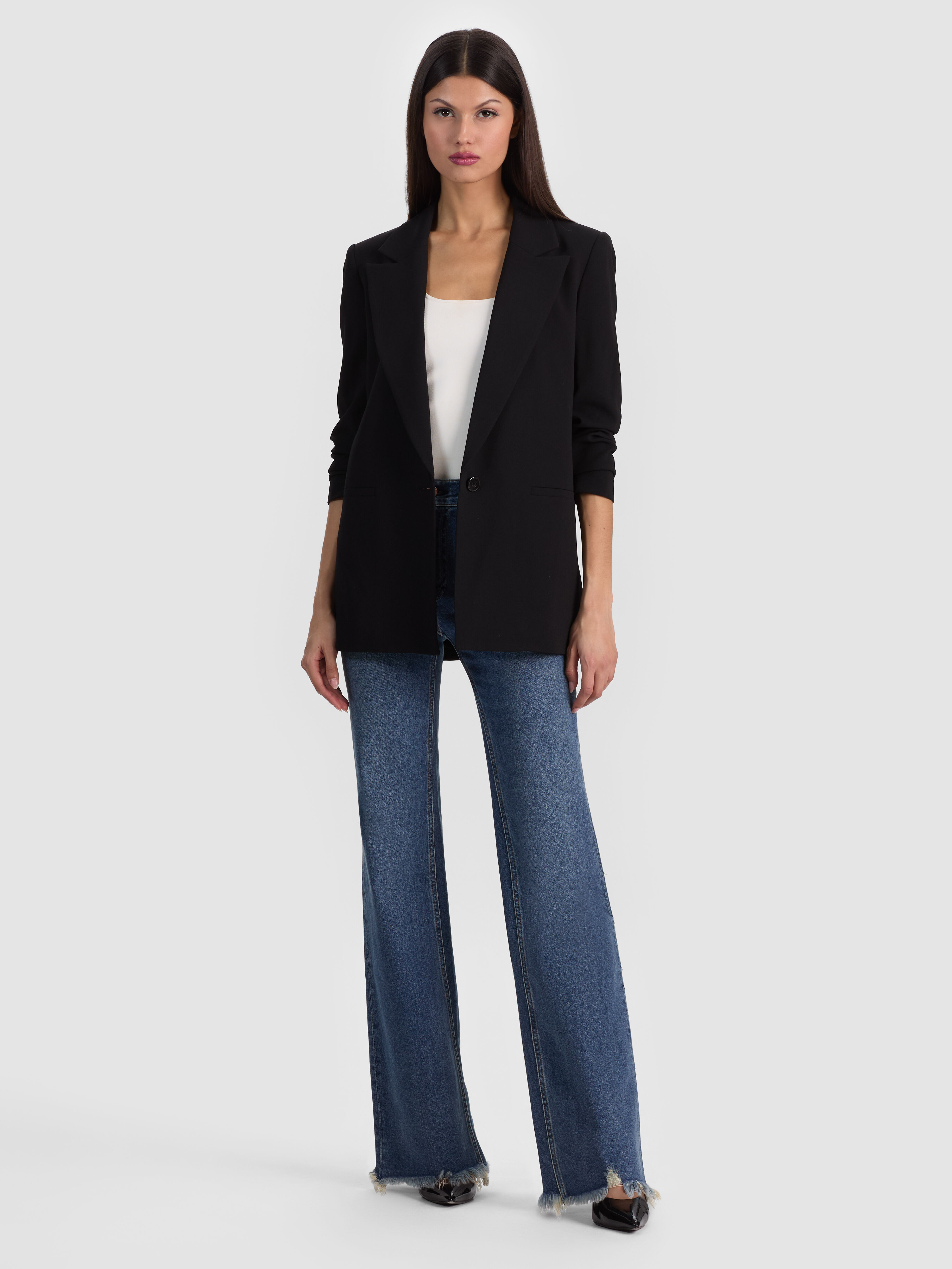 MELIE CASHMERE PULLOVER in BLACK | ALICE + OLIVIA