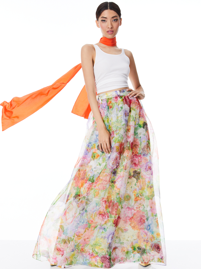 DIXIE BALLGOWN SKIRT - DAWN FLORAL image 4 - Alice And Olivia
