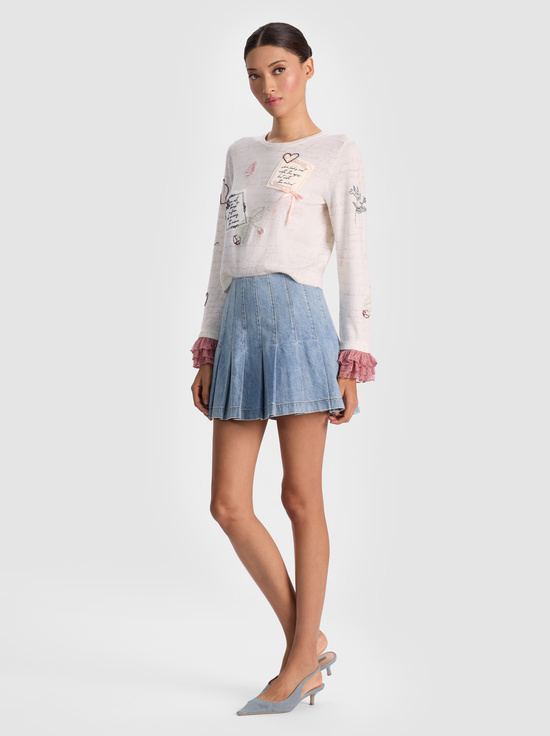 ECRU MULTI-CAROLANN PULLOVER