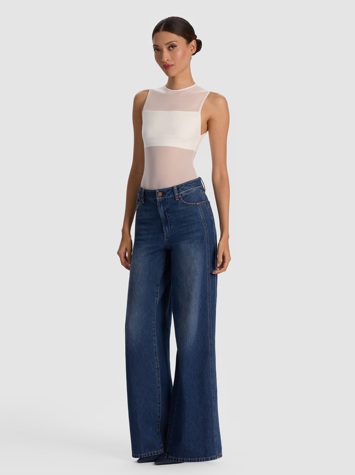 BANDEAU SLEEVELESS BODYSUIT - OFF WHITE image 4 - ALICE + OLIVIA