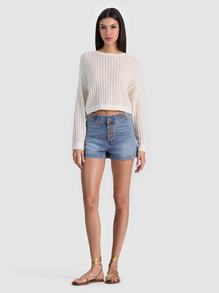 LULA DENIM SHORT - BROOKLYN BLUE image 1 - ALICE + OLIVIA