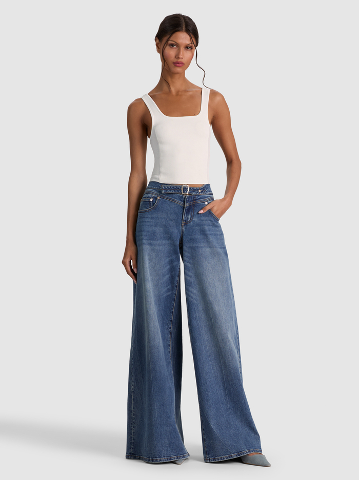 DEVIN SIDE PANEL TANK - SOFT WHITE image 1 - ALICE + OLIVIA