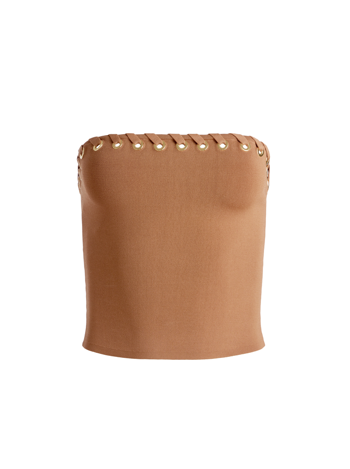 ALISON GROMMETS TUBE TOP - CAMEL image 5 - Alice And Olivia