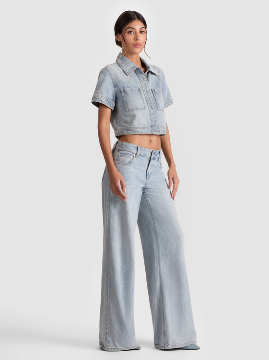 ROCKSTAR BLUE-TESHA DENIM TOP