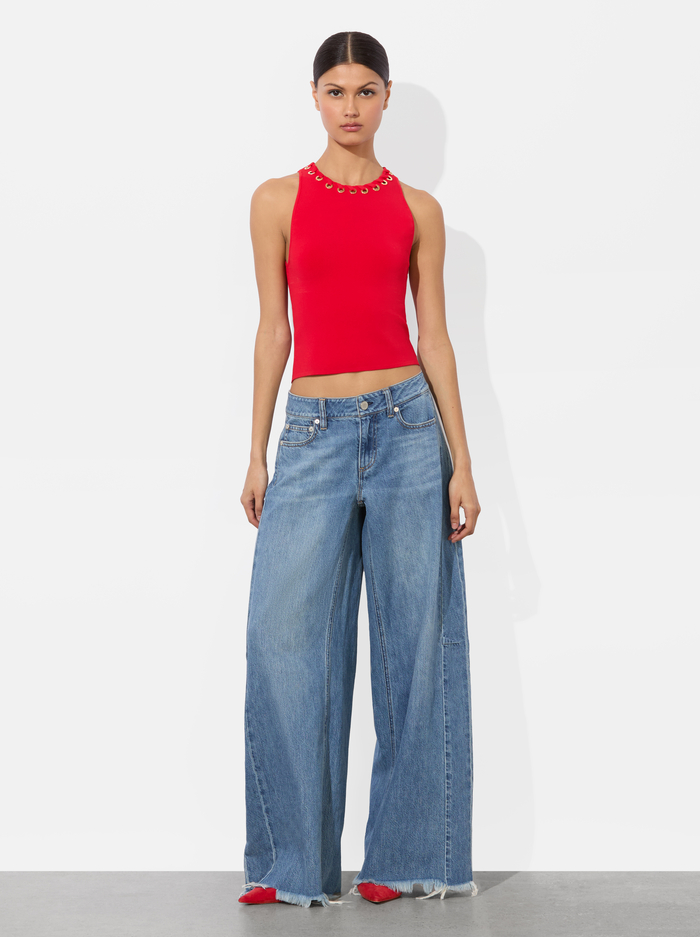 STU BAGGY JEAN - LIVIA VINTAGE BLUE image 1 - Alice And Olivia