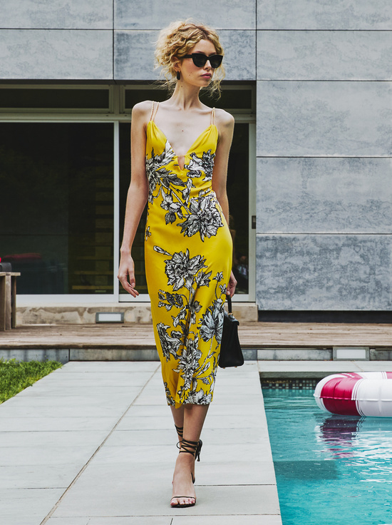 BLOOMING WILD GOLDEN HOUR-KIRO MIDI DRESS