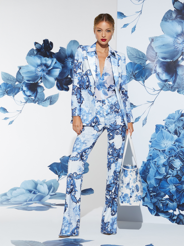 TEENY BOOTCUT PANT - SCROLL SYMPHONY image 6 - Alice And Olivia