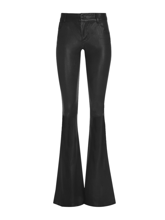 LEATHER BELL PANT - BLACK image 5 - Alice And Olivia