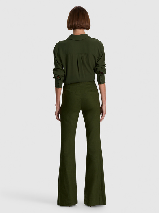 DARK FERN-ANDREW LINEN PANT