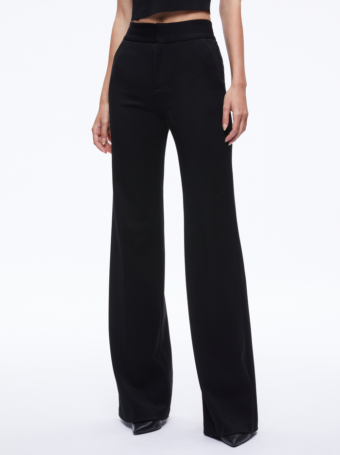 DEANNA HIGH WAISTED BOOTCUT PANT - BLACK - Alice And Olivia