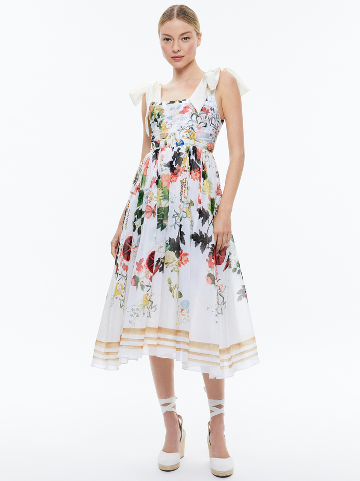 HAVEN FLARED MIDI DRESS - BLUSH KISS VANILLA image 4 - Alice And Olivia