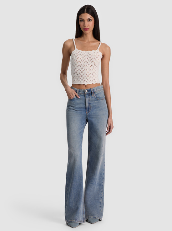 SOFT WHITE-SID CROCHET TANK