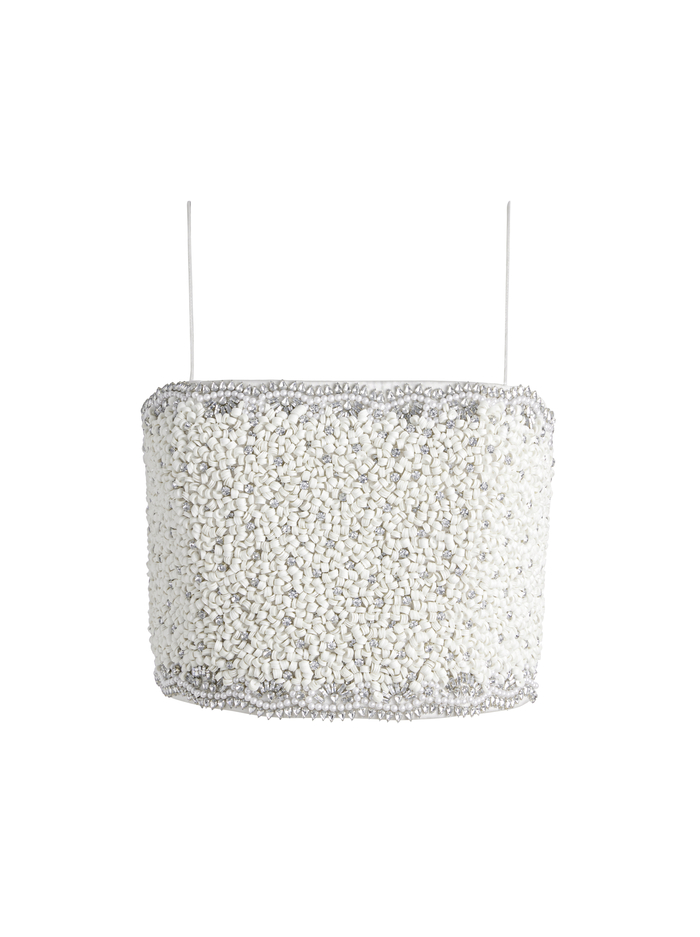 CERESI EMBELLISHED SPAGHETTI STRAP TOP - OFF WHITE image 5 - Alice And Olivia
