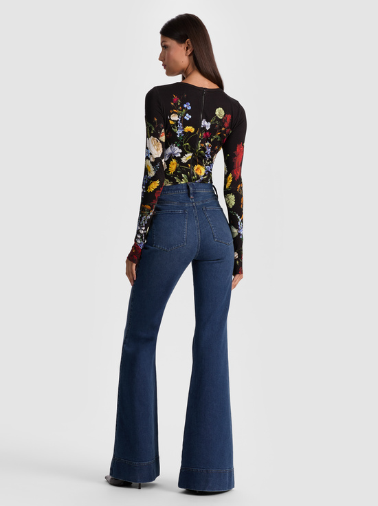 SOCIAL HOUR BLACK-OLEA LONG SLEEVE BODYSUIT